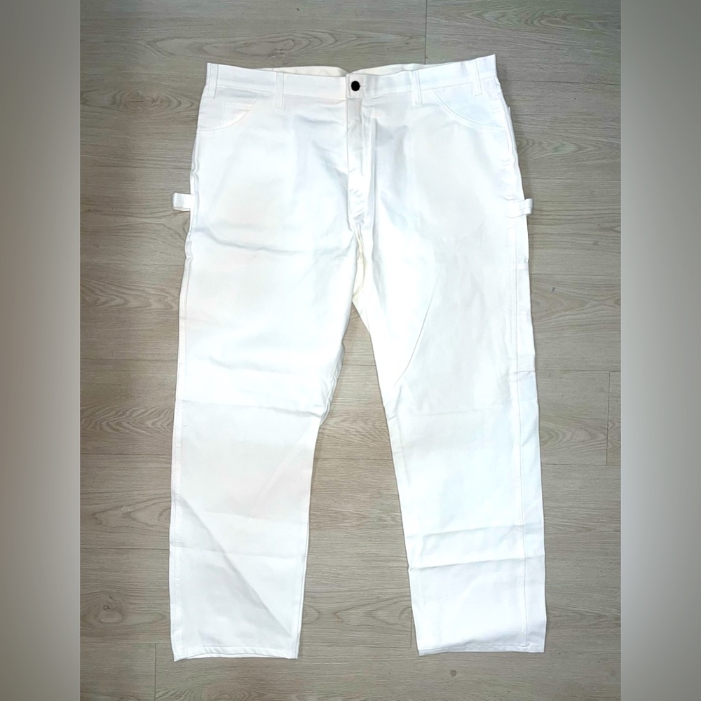 NWT Dickies Pittsburgh PPG paints white pants Men's White‎ Pants Size 42X32